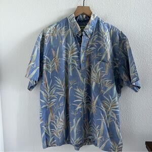 Cooke Street Honolulu Men's Aloha Hawaii Hawaiian Shirt Quarter Button XL
